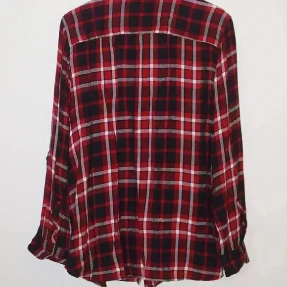 Talbots Red Tartan Button Up - Picture 2 of 7